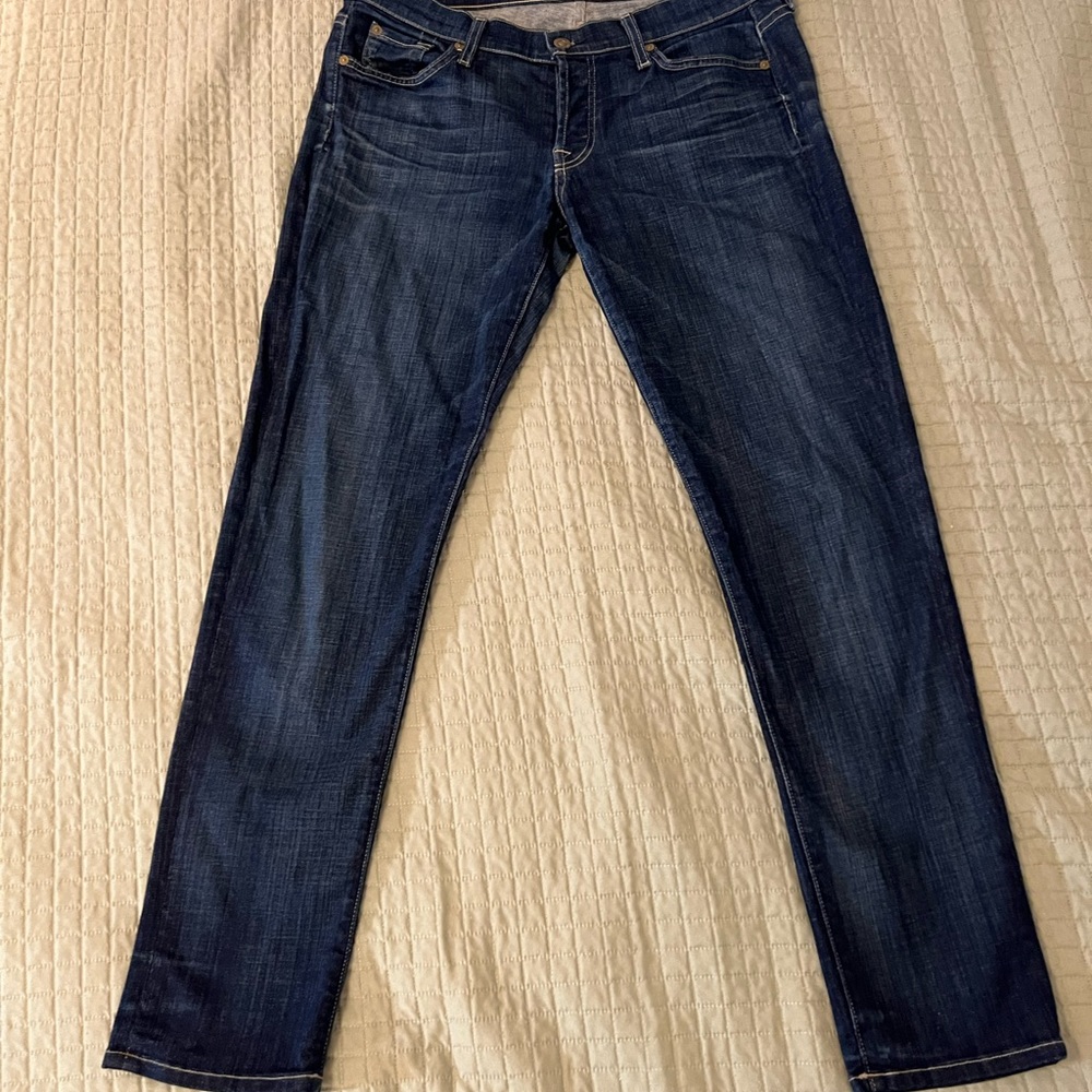 7 for all mankind Josefina skinny boyfriend blue sz 30